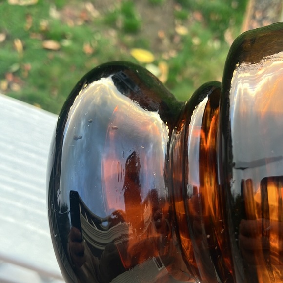 Maestri Vetrai Made in Italy Tortoiseshell Tiger Brown Glass Vase 13x4.25" - Picture 15 of 17